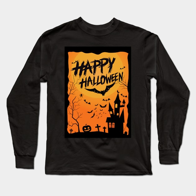 Happy Halloween Night Vibes! Long Sleeve T-Shirt by SocietyTwentyThree